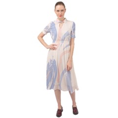 Marble Stains  Keyhole Neckline Chiffon Dress by Sobalvarro