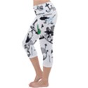 Skater-Underground Lightweight Velour Capri Yoga Leggings View2