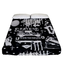 Skater-underground2 Fitted Sheet (queen Size) by PollyParadise