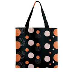 Black Peach White  Zipper Grocery Tote Bag by Sobalvarro