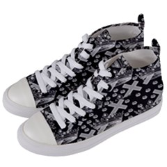 Royalcrowns Women s Mid-top Canvas Sneakers by PollyParadise