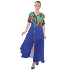 Icecreams2 Waist Tie Boho Maxi Dress