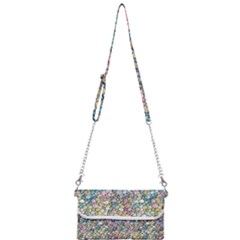 Multicolored Watercolor Stones Mini Crossbody Handbag by SychEva