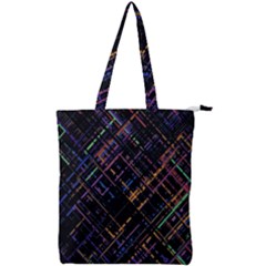 Criss-cross Pattern (multi-colored) Double Zip Up Tote Bag by LyleHatchDesign