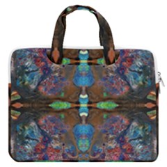 Abstract Marbling Painting Repeats Macbook Pro Double Pocket Laptop Bag (large) by kaleidomarblingart