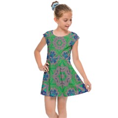 Spring Flower3 Kids  Cap Sleeve Dress by LW323