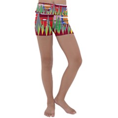 Forrest Sunset Kids  Lightweight Velour Yoga Shorts by LW323