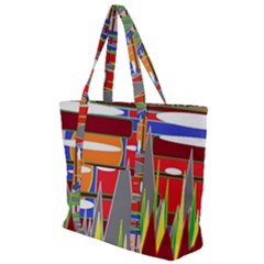 Forrest Sunset Zip Up Canvas Bag by LW323