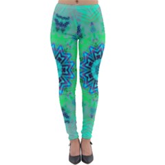 Blue Green  Twist Lightweight Velour Leggings by LW323