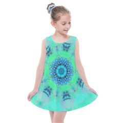 Blue Green  Twist Kids  Summer Dress by LW323