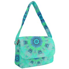 Blue Green  Twist Courier Bag by LW323