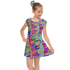 Vibrant-vases Kids  Cap Sleeve Dress by LW323