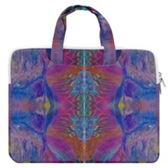 Flowing Duo  Macbook Pro Double Pocket Laptop Bag (large) by kaleidomarblingart