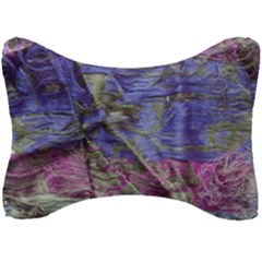 Warp And Weft Seat Head Rest Cushion by kaleidomarblingart