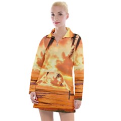 Sunset Beauty Women s Long Sleeve Casual Dress by LW323