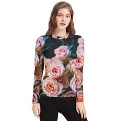 Sweet Roses Women s Long Sleeve Rash Guard