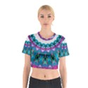 Peacock Cotton Crop Top View1