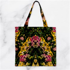 Springflowers Zipper Grocery Tote Bag by LW323