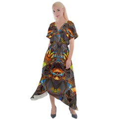 Lovely Day Cross Front Sharkbite Hem Maxi Dress by LW323