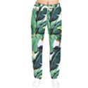 Banana leaves Women velvet Drawstring Pants View1