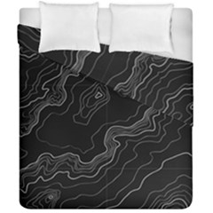 Topography Map Duvet Cover Double Side (california King Size)