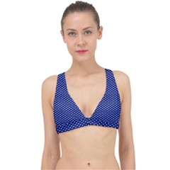 Stars Blue Ink Classic Banded Bikini Top