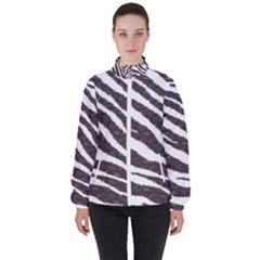 Zebra Women s High Neck Windbreaker by PollyParadise