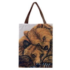 Bear Hugging Tote Bag by ArtByThree