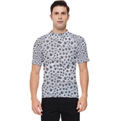 Silver Abstract Print Design Men s Short Sleeve Rash Guard