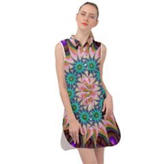 Mandala Sleeveless Shirt Dress by SoLoJu