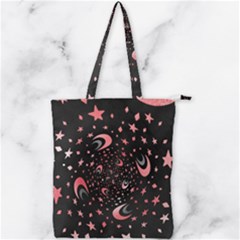 Pattern Lune Étoile Profondeur Double Zip Up Tote Bag by alllovelyideas