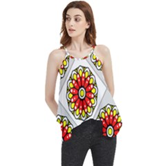 Mandala Modern Forme Geometrique Flowy Camisole Tank Top