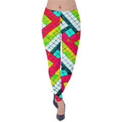 Pop Art Mosaic Velvet Leggings by essentialimage365