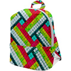 Pop Art Mosaic Zip Up Backpack by essentialimage365