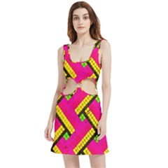 Pop Art Mosaic Velvet Cutout Dress by essentialimage365