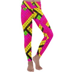 Pop Art Mosaic Kids  Lightweight Velour Classic Yoga Leggings by essentialimage365