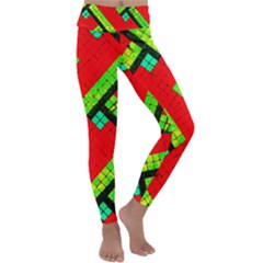 Pop Art Mosaic Kids  Lightweight Velour Classic Yoga Leggings by essentialimage365