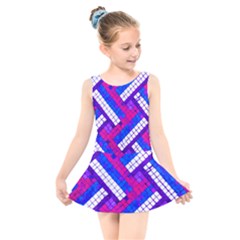 Pop Art Mosaic Kids  Skater Dress Swimsuit by essentialimage365