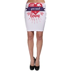 All You Need Is Love Bodycon Skirt by DinzDas