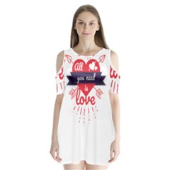 All You Need Is Love Shoulder Cutout Velvet One Piece by DinzDas