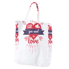 All You Need Is Love Giant Grocery Tote by DinzDas