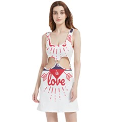 All You Need Is Love Velvet Cutout Dress by DinzDas