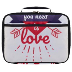 All You Need Is Love Full Print Lunch Bag by DinzDas