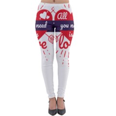 All You Need Is Love Lightweight Velour Leggings by DinzDas