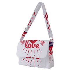 All You Need Is Love Full Print Messenger Bag (m) by DinzDas