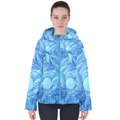 Blue Dream Women s Hooded Puffer Jacket by Alexcher