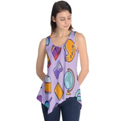 Back To School And Schools Out Kids Pattern Sleeveless Tunic by DinzDas