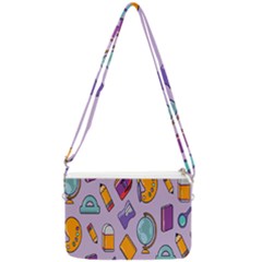 Back To School And Schools Out Kids Pattern Double Gusset Crossbody Bag by DinzDas