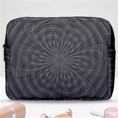 Abstract Spirals, Spiral Abstraction, Gray Color, Graphite Make Up Pouch (large) by Casemiro