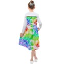 Tie Die Look Rainbow Pattern Kids  Midi Sailor Dress View2